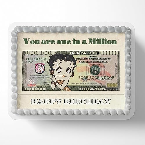 One in a Million Betty Fashion Boop - Decoración de imagen para pastel de cumpleaños, 14 hoja