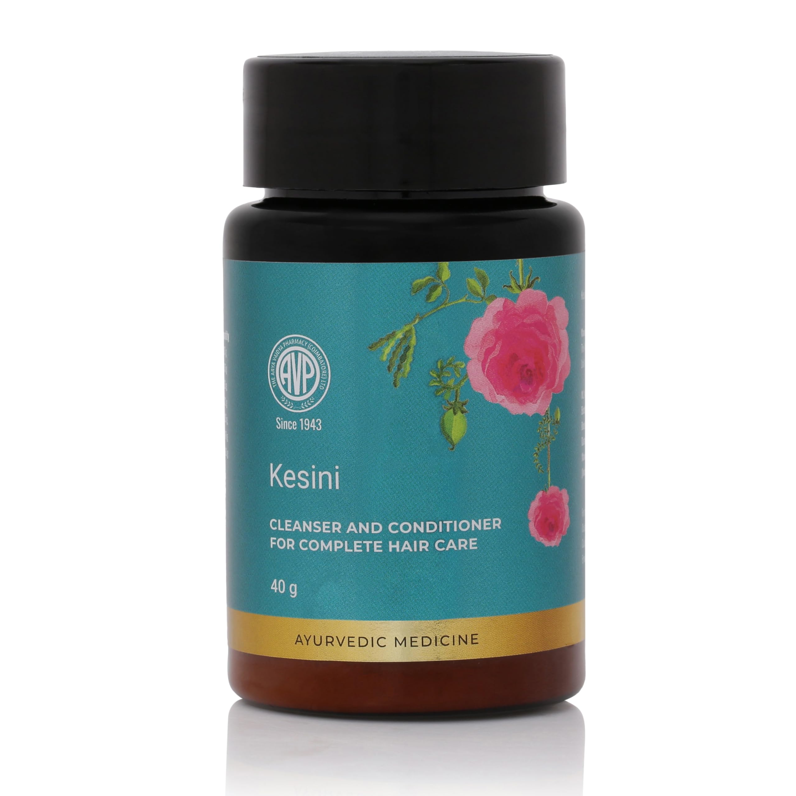AVP Kesini 40g | Herbal Hair Wash Powder and Hair Mask| Protein Rich Formula with Tulsi and Shikakai Powder | Hair Cleanser for Healthy Hair| Suitable for all Hair Types | Paraben Free | Chemical Free