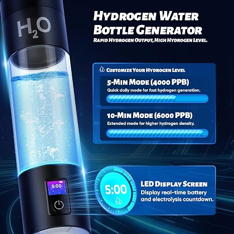 Hydrogen Water Bottle, 6000PPB Hydrogen Water Generator