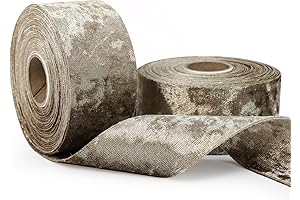 1.5"-Wide Crushed Velvet Ribbon - Double-Sided Glossy Velvet Rolls for Christmas, Decor, and Crafts
