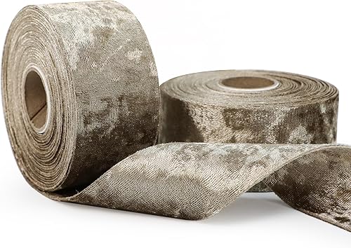 Miniatura 1 de Keypan Cinta de terciopelo de 1-12 pulgadas de ancho de doble cara de tela brillante para decoración de árbol de Navidad, envoltura de regalos, ramo