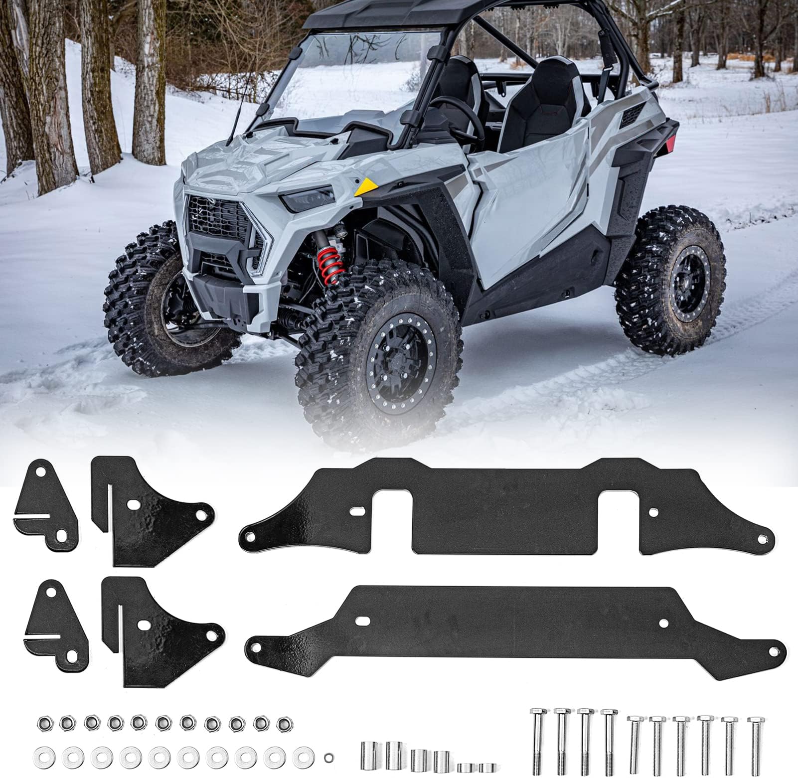 10/mo - Finance SuperATV Adjustable 3-5" Lift Kit For Polaris RZR XP 1000 4 1000 2014 2016 Black