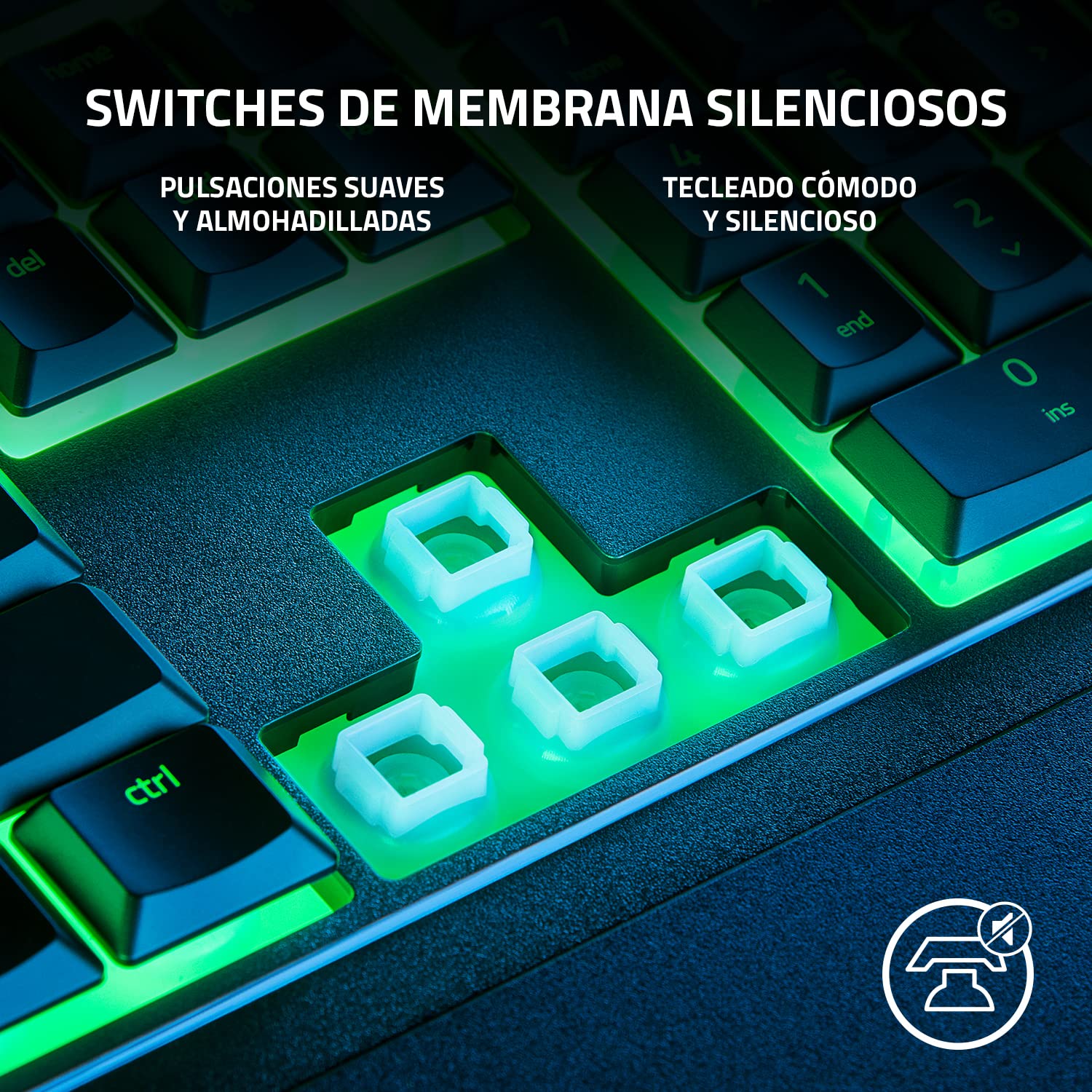 Razer Ornata V3 X - Niskoprofilowa klawiatura membranowa z Razer Chroma RGB (hybrydowy przełącznik membranowy, ergonomiczna podpórka pod nadgarstki) Układ ES | Czarny