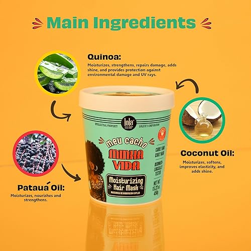 Miniatura 7 de Lola From Rio - Meu Cacho Minha Vida - Mascarilla hidratante para cabello rizado seco y dañado, restaura, repara, hidrata, hidrata, tratamiento