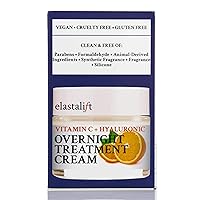 Vista 5 de Elastalift Crema de noche renovadora Crema iluminadora de vitamina C + hidratante de ácido hialurónico para la cara Loción nocturna