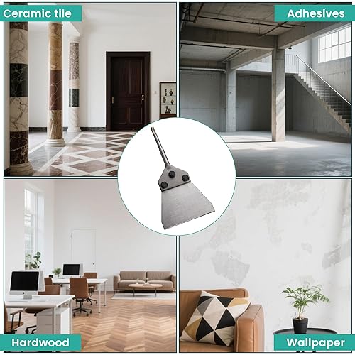 Miniatura 7 de Rascador de suelo SDS Plus de 5 pulgadas con pernos de repuesto y tuercas de seguridad, elimina fácilmente azulejos, yeso, pisos de madera dura y