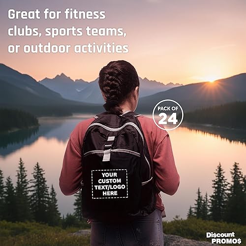 Miniatura 3 de DISCOUNT PROMOS Mochilas plegables de viaje ligeras - Bolsa funcional, - Personalizado - Negro, Mochilas Tradicionales