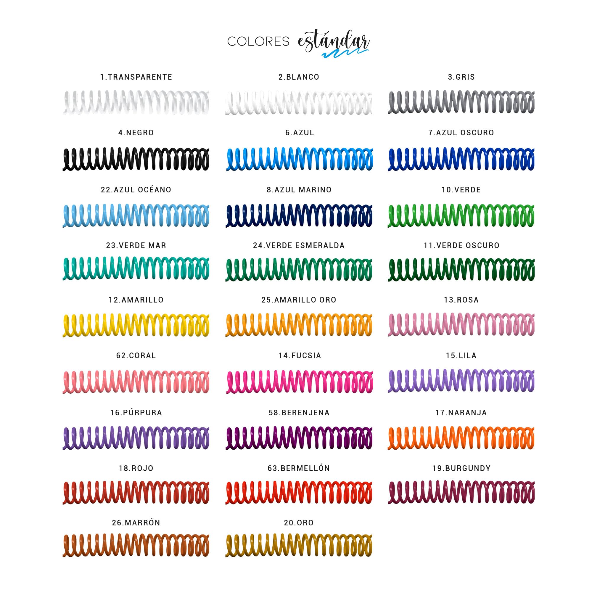 DHP - Spirale plastique 5:1, 16 mm, A4, MiniPACK Assortiment boîte 25, couleurs standard