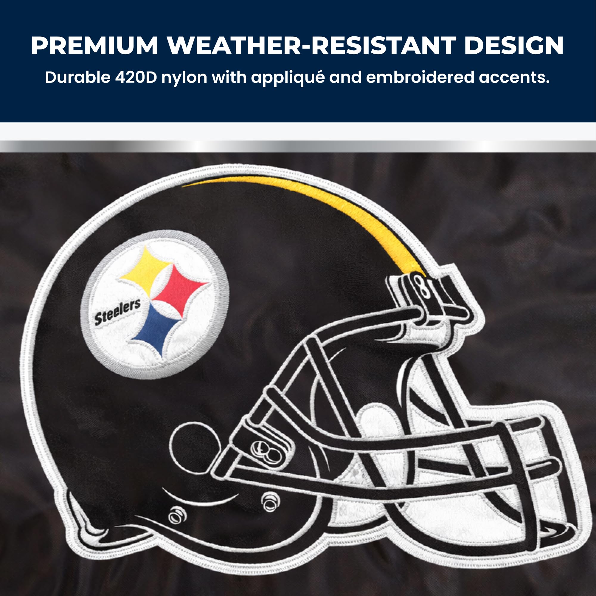Party Animal Pittsburgh Steelers NFL de Bannière Drapeau, Noir