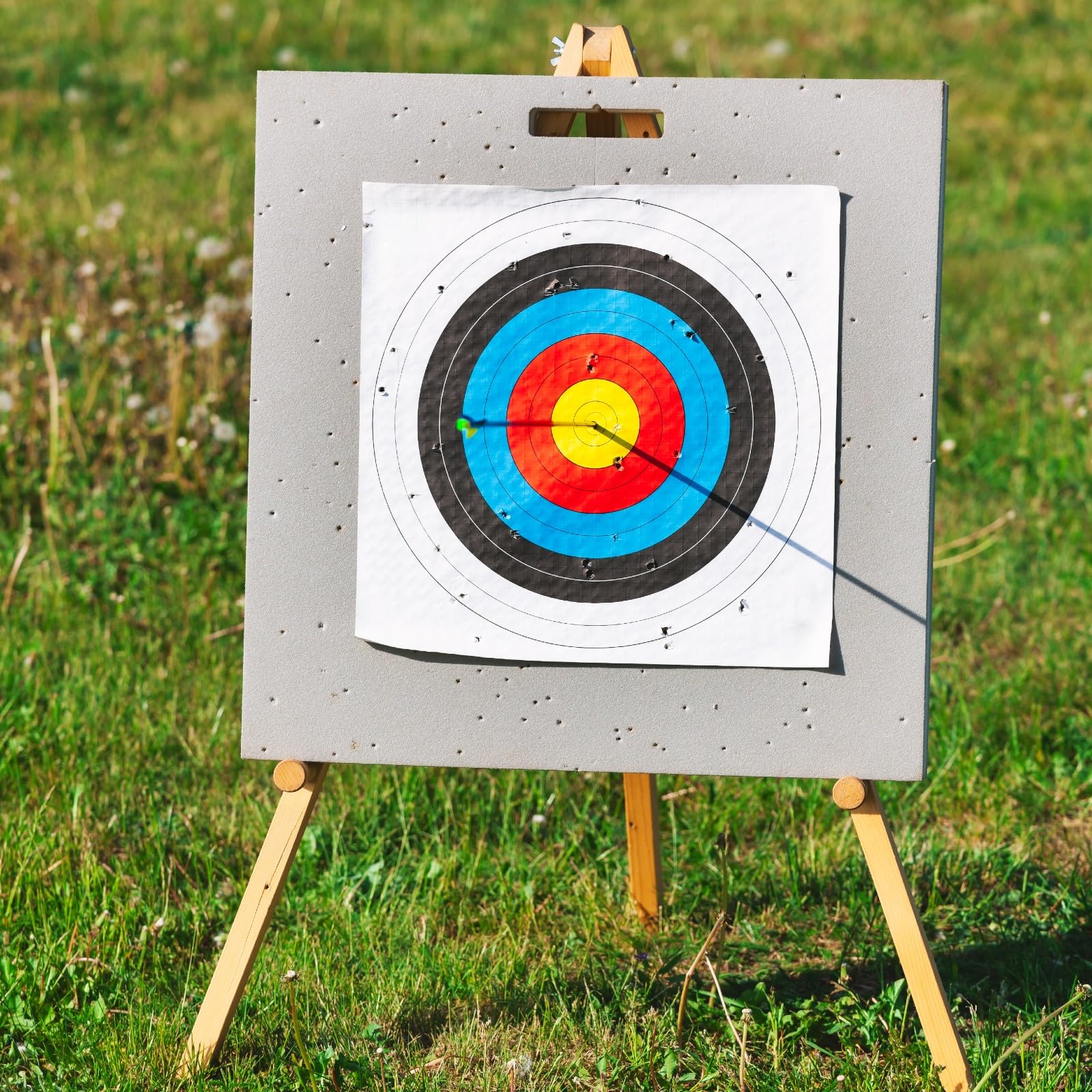 20 Stück Zielscheibenauflage nach FITA Abmaßen, Ø 80cm | Bogenschießen Zielscheibe Auflage 80x80 cm, 10 Ring Zielpapier für Jagd & Training Schießen
