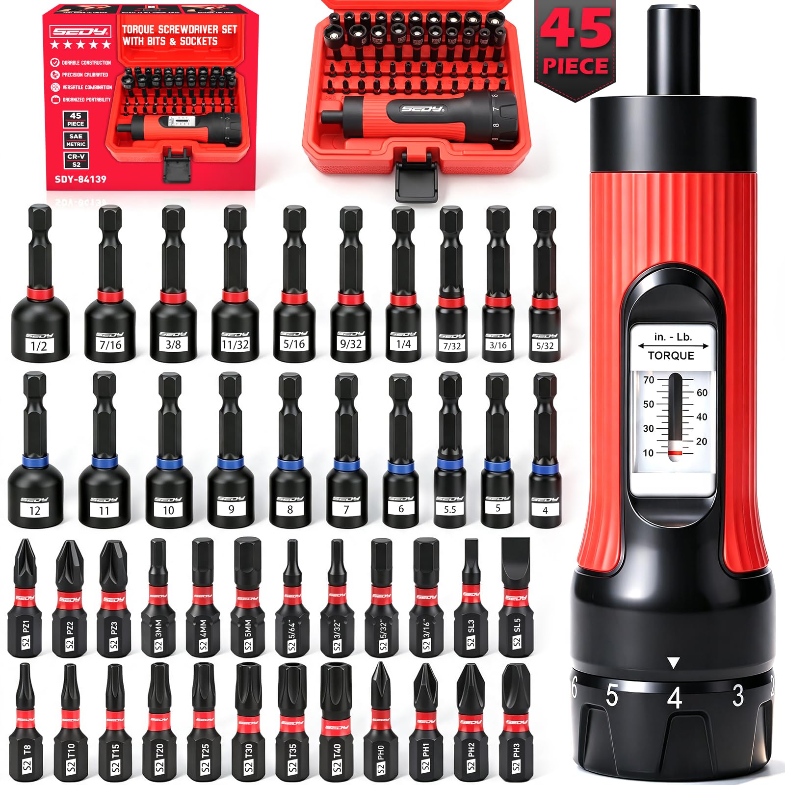 Photo 1 of SEDY 45-Piece Torque Screwdriver Set