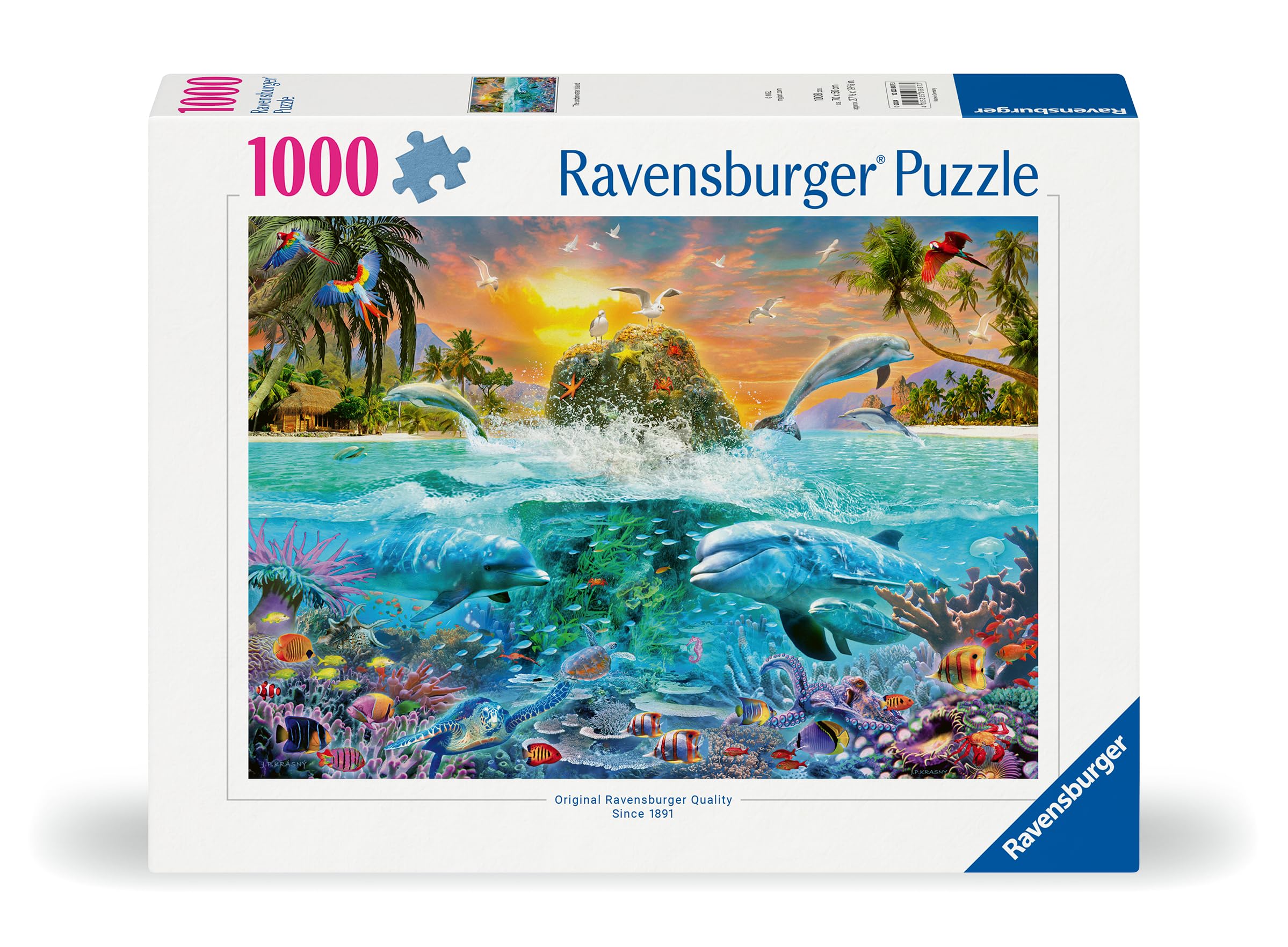 Ravensburger Puzzle 1000 Pezzi, 50° Anniversario: Il Cervo Magico e le Quattro Stagioni – Puzzle Adulti +14 anni, 70 x 50 cm, Puzzle per Adulti, Collezione Meravigliosa Illustrazione, Idee Regalo