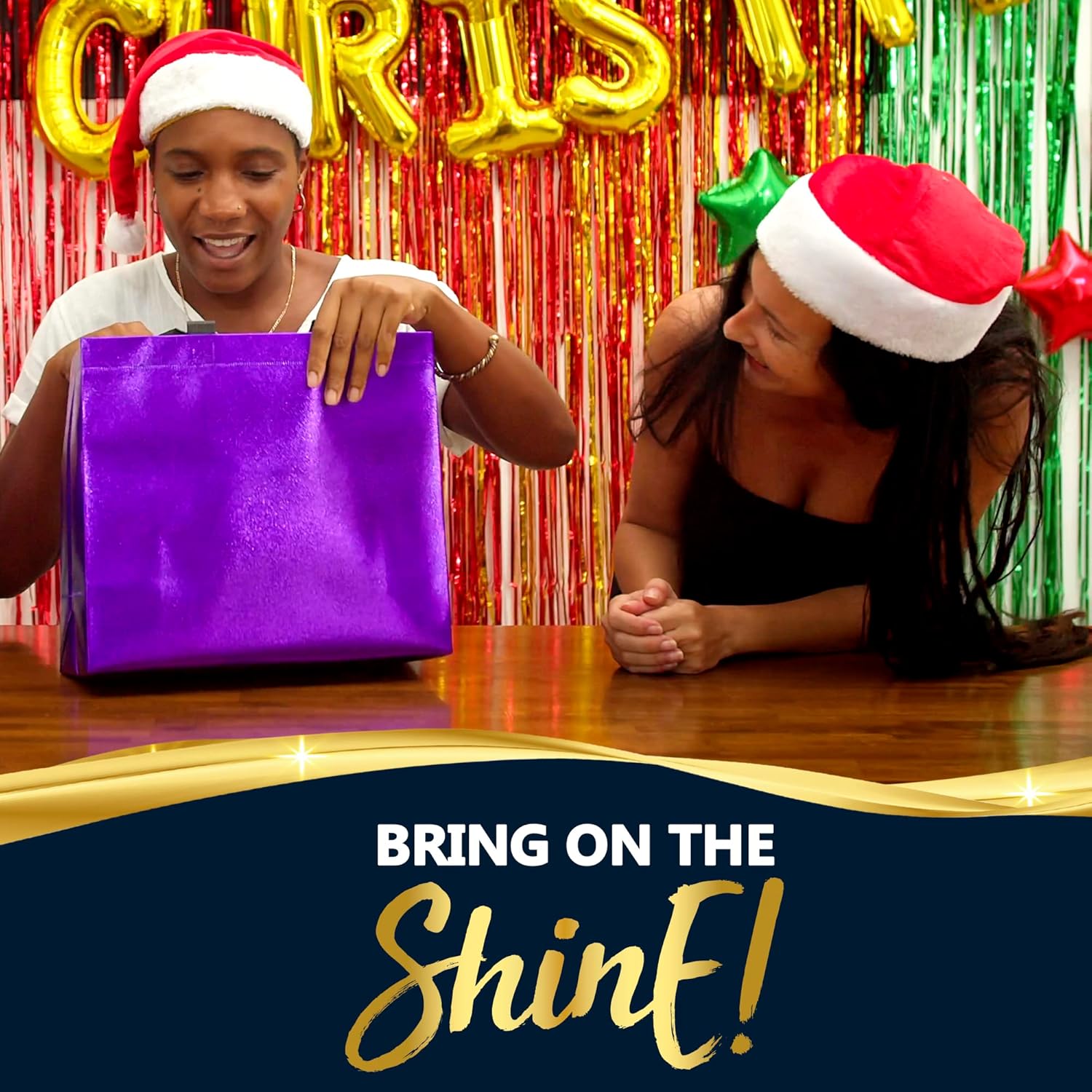 Nush Nush Mix Color Gift Bags Large Size – Set of 12 Reusable Large Gift Bags with Handles in 6 Glossy Vibrant Colors - Perfect Goodie Bag for Birthday Party Favor, Christmas, Holiday – 13x5x11 - Image 6