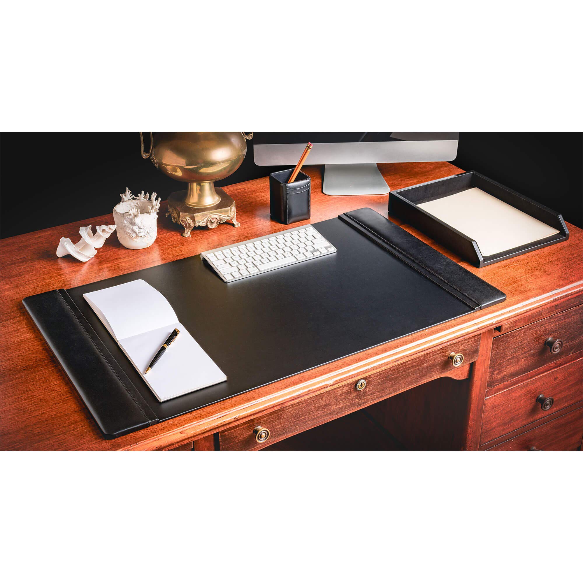 Dacasso Set da scrivania con Cuscino, Nero, 34 x 20, Pezzi