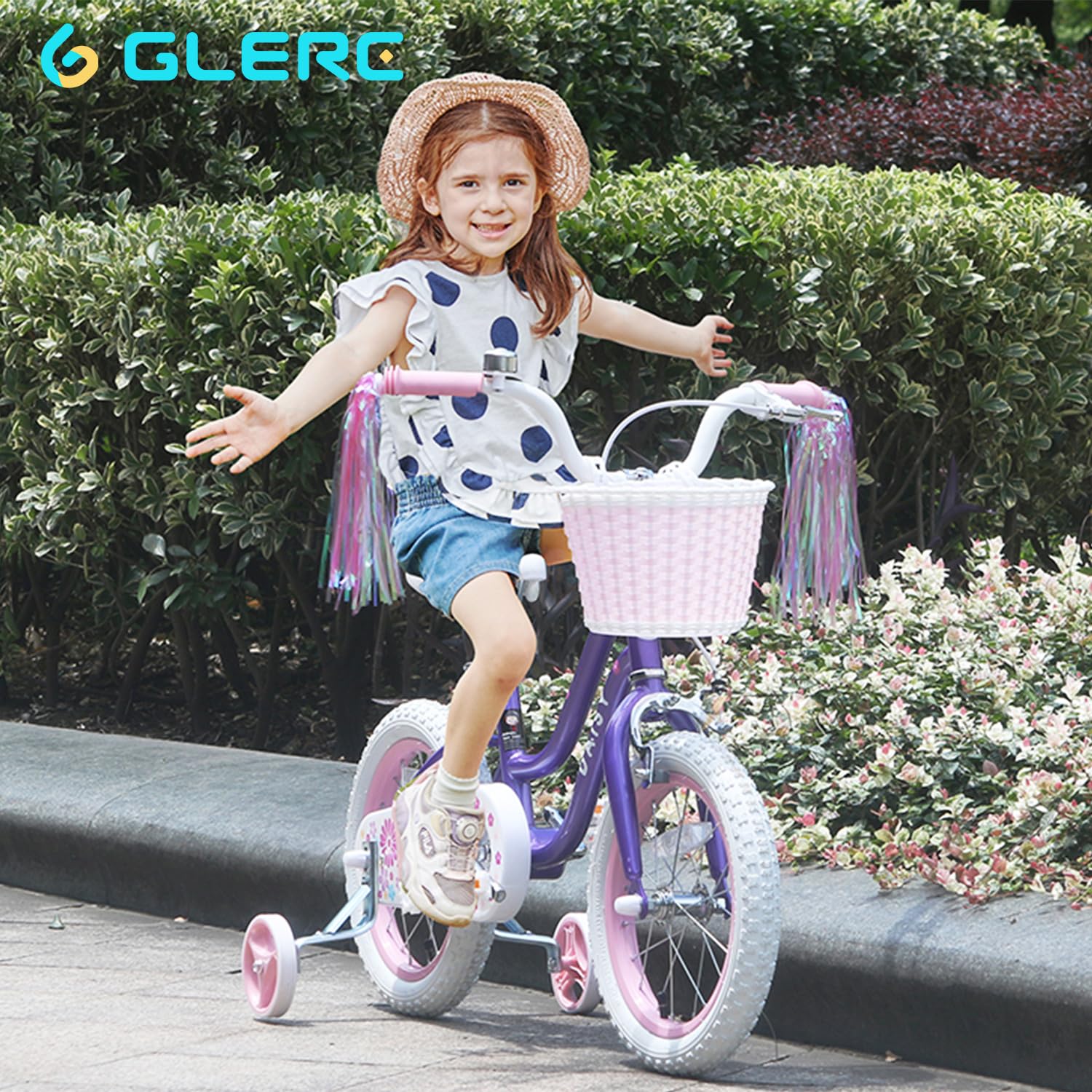 Amazon.co.jp: Glerc 子供用自転車 可愛い女の子自転車 プリンセス気分