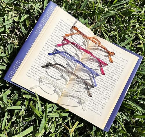 Miniatura 7 de Calabria 714 Flexie - Lentes de lectura ovalados sin montura +2.00 carbón para hombresmujeres flexibles, lectores de potencia individuales, marco