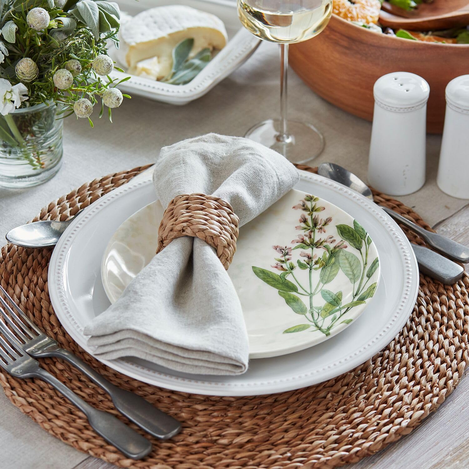 Sur La Table Pearl Stoneware Shaker Set, White