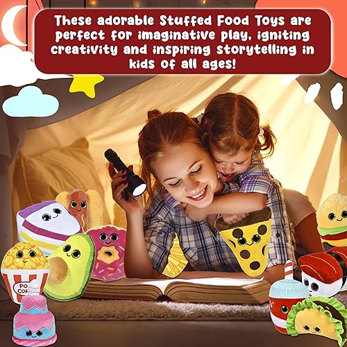 Miniatura 7 de Forest & Twelfth Lindos juguetes de peluche de 6 pulgadas, juego de 12 adorables animales de peluche suaves para juegos imaginativos, coleccionar y