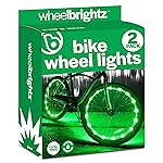 Brightz WheelBrightz 2-Pack Bike Wheel Lights, Green - LED Bike Lights for Tires - Bike Lighting Parts & Accessories - Outdoor Summer Fun for Boys and Girls