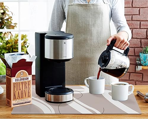 Miniatura 67 de Golener Tapete para barra de café, tapete para debajo de la cafetera, tapete para bandeja debajo de la máquina de café, tapete absorbente de goma