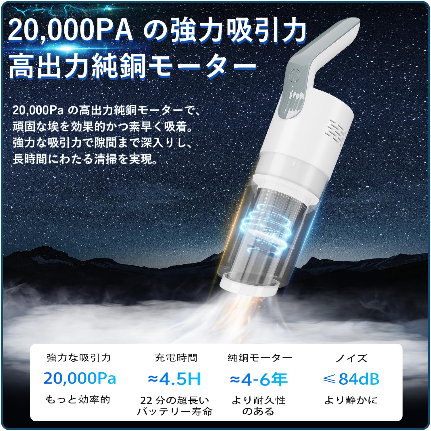 D★掃除機 コードレス Fochai【20000pa 強力吸引 革新モデル】ステ Amazon | 掃除機 コードレス Fochai【20000pa 強力吸引 3*2600mAh大