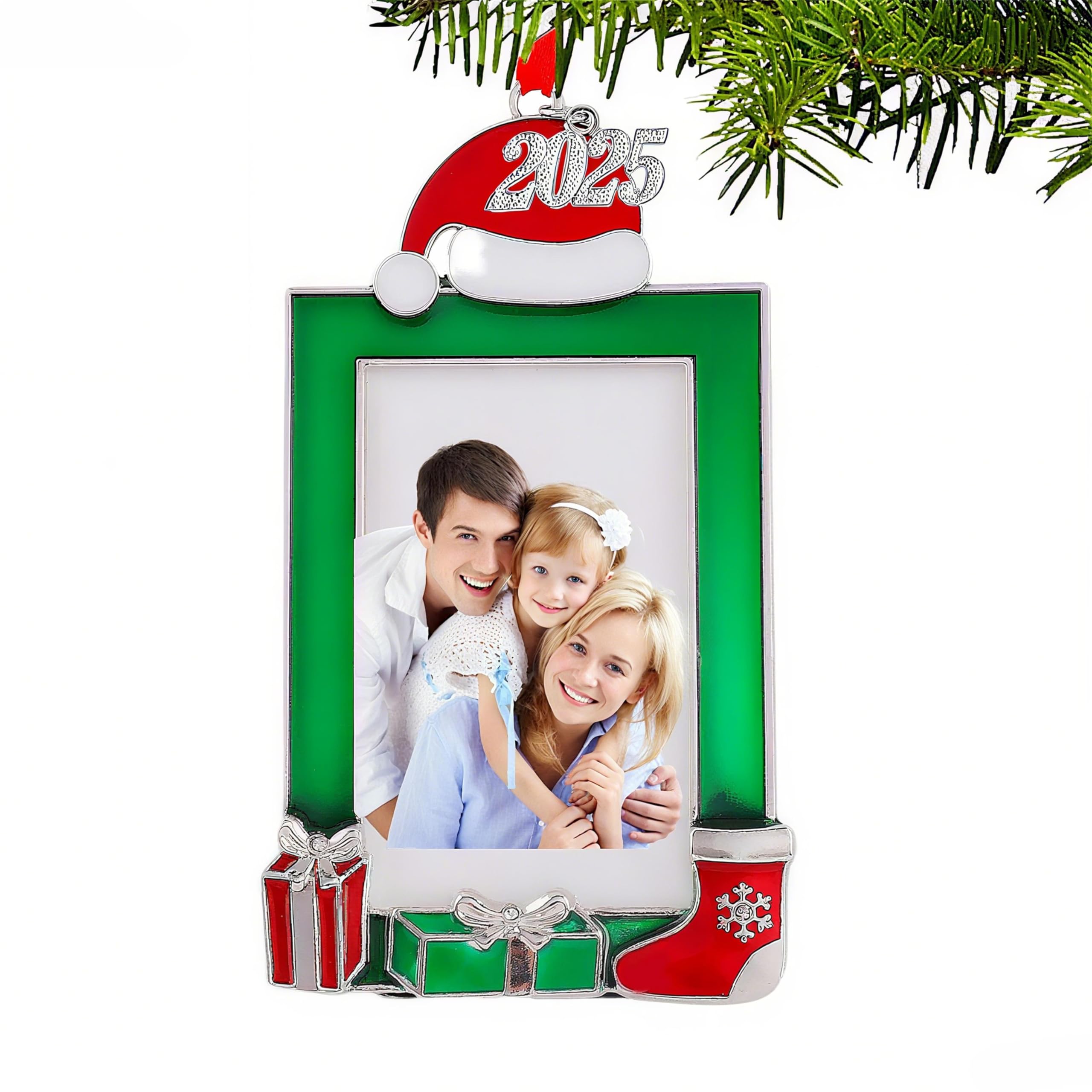 Cornice Albero genealogico in Metallo, Portafoto Albero Della Vita, con Cornici a Sospensione, Decorazione da Tavolo per la Casa e l'ufficio (Grande
