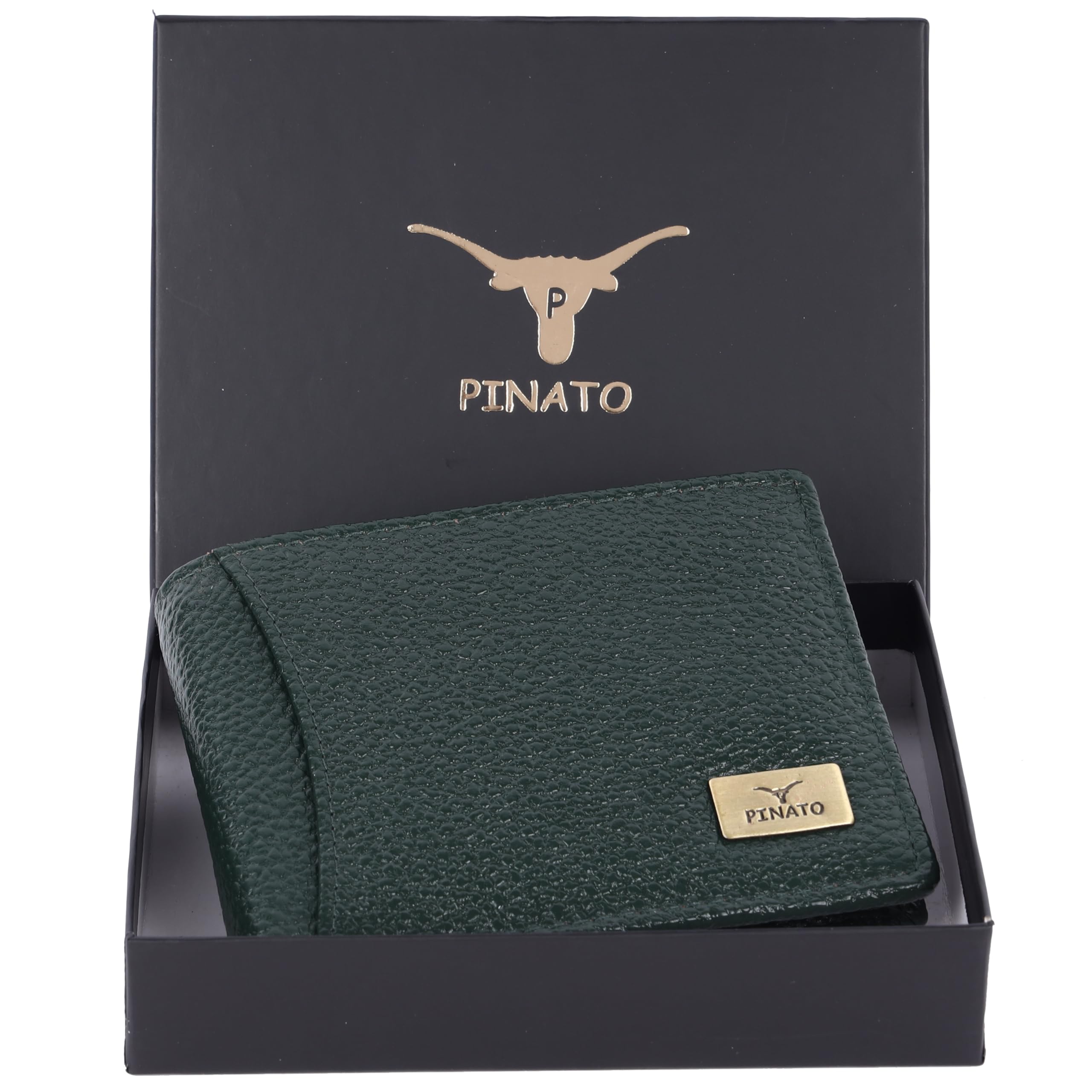Genuine Leather Card Holder Wallet for Men – Premium Slim Bifold Stylish Wallet with Coin Pocket, RFID Blocking, Transparent ID Window, 6 Card Slots for Easy Access & Gift Box, (Green)-image-25