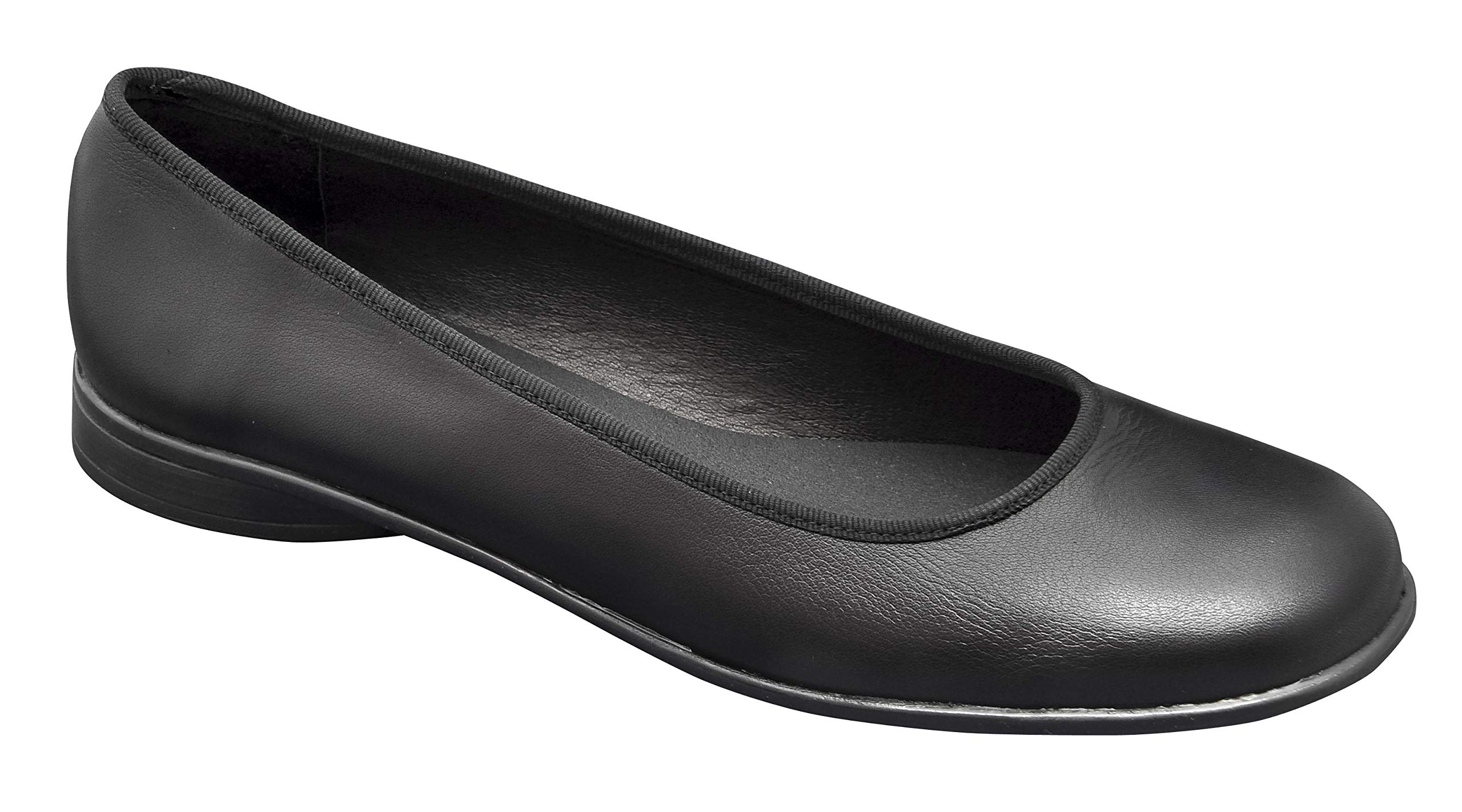 DIAN Bailarina de Piel D’Cover Plus® Forrado en la Pala con Microfibra técnica D’Dry® Negro