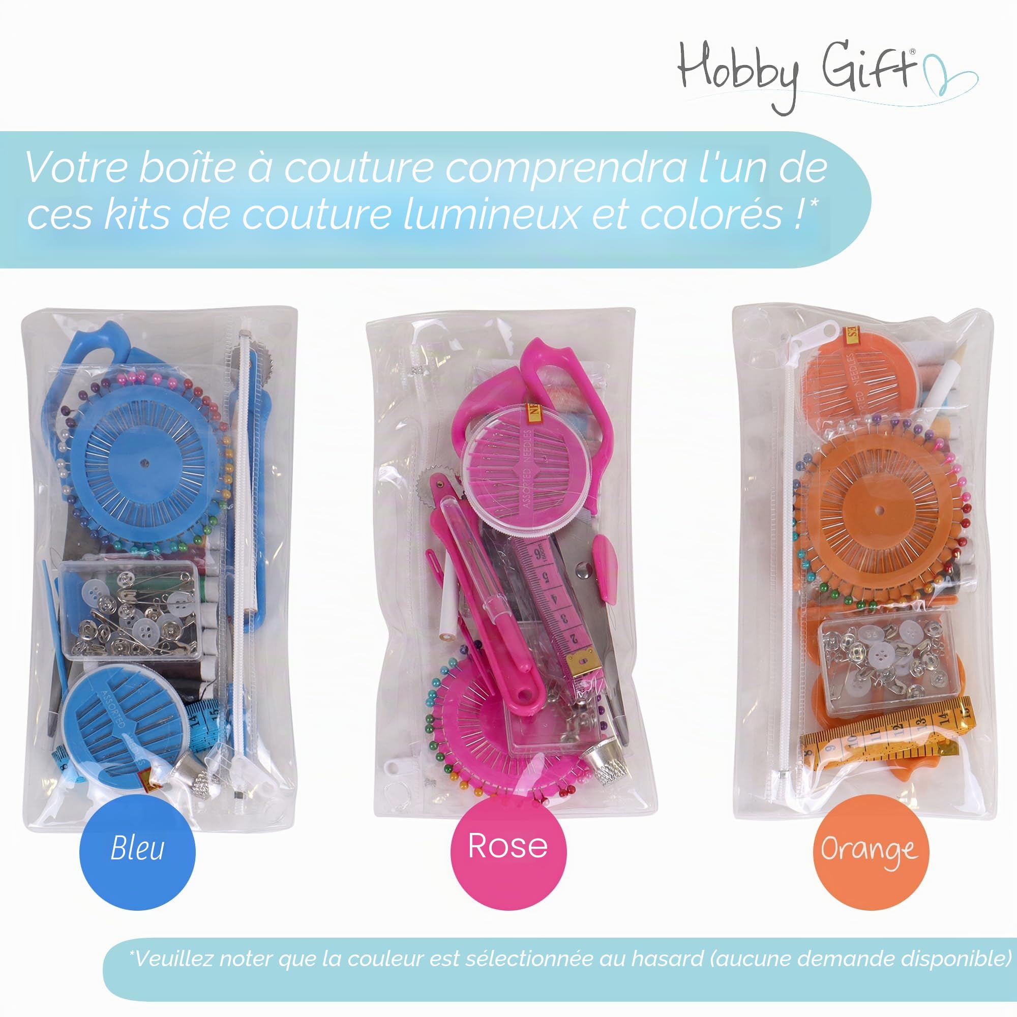 Hobby Gift Boîte à Couture Moyenne avec Poignée, Panier de Rangement Couture en Coton avec Compartiments pour Outils et Accessoires, Boîte Loisirs Créatifs, 18,5 x 25,5 x 14,5 cm, Fait Maison
