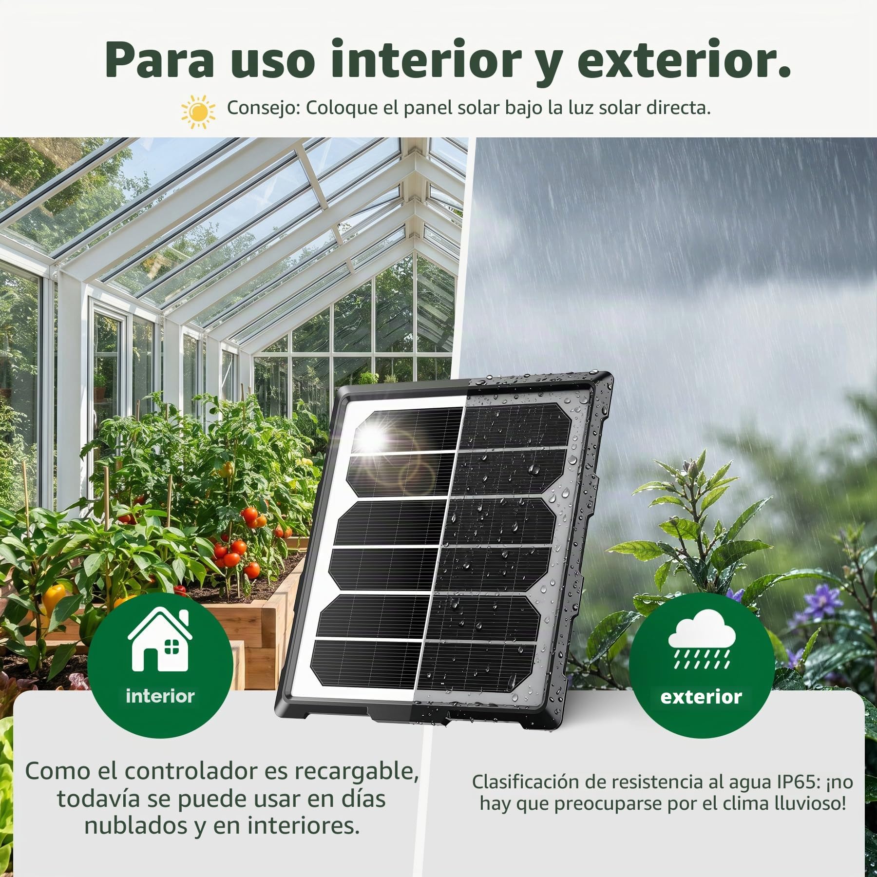Riego por Goteo Solar para Jardín con Controlador, Recargable Sistema de Riego por Goteo 132 Modos Kit Riego por Goteo para Jardín, Balcón, Invernadero, Césped