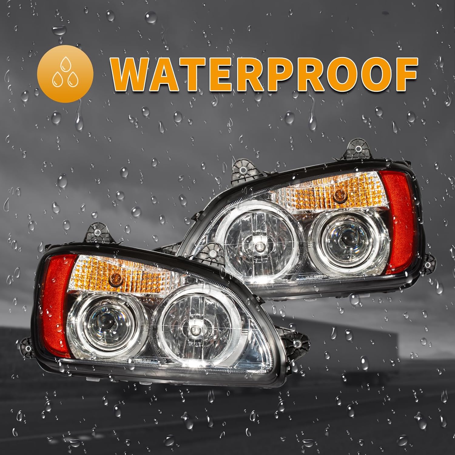 Pair Headlights Assembly Fit for Kenworth T170 T270 T300 T370 T400 T440 T470 T600 T660 T700 2008-2018 Truck Headlamps Included All Bulbs Left Driver & Right Passenger Side