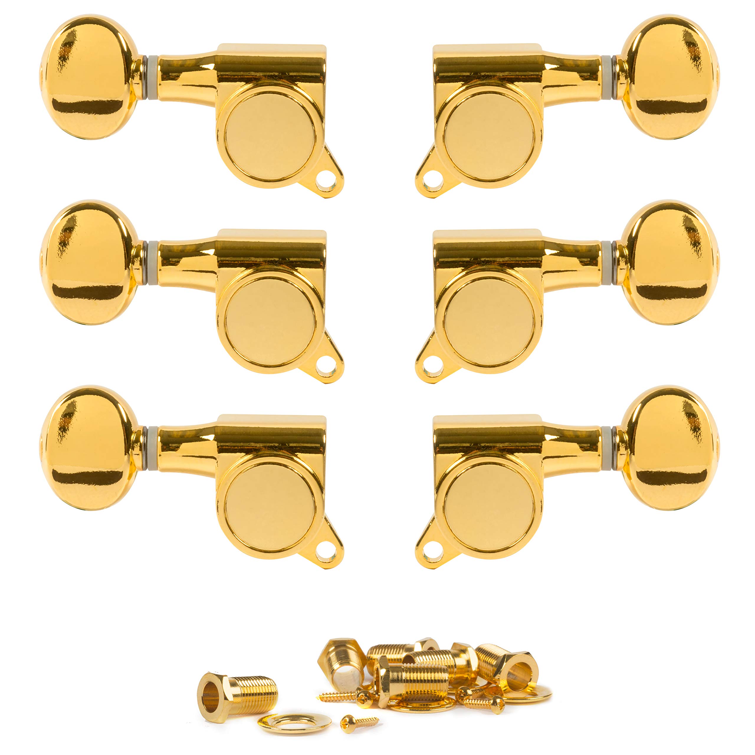 Golden Age Pomello Ovale 3+3 Accordatori, Oro, per Liuteria e Chitarre | Pomello Ovale 3+3 Accordatori, Oro, per liuteria e riparazione professionale. Qualità professionale StewMac, garanzia a vita.