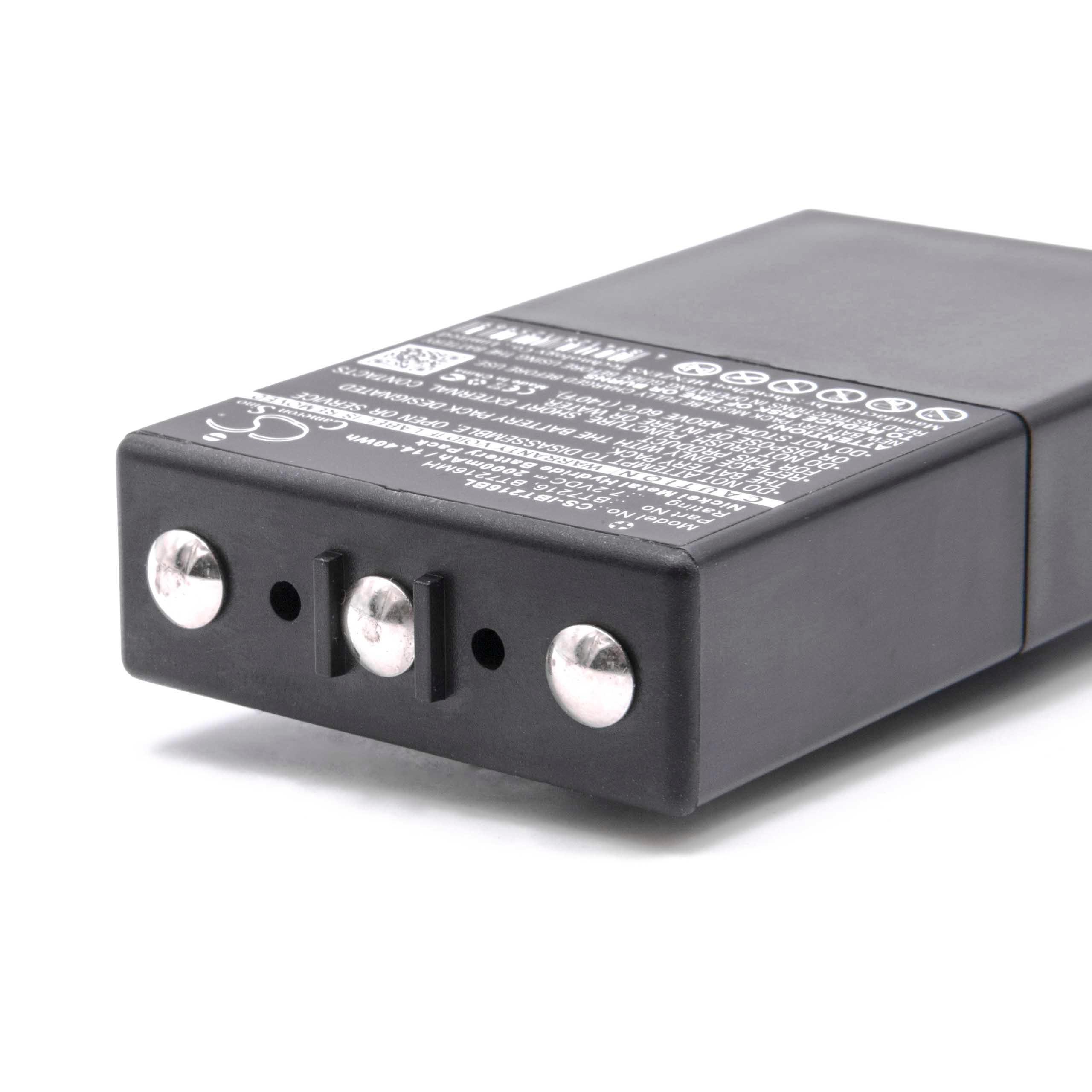 vhbw NiMH Batterie 2000mAh (7.2V) Noir pour télécommande Remote Control comme Itowa 26.105, BT7216MH