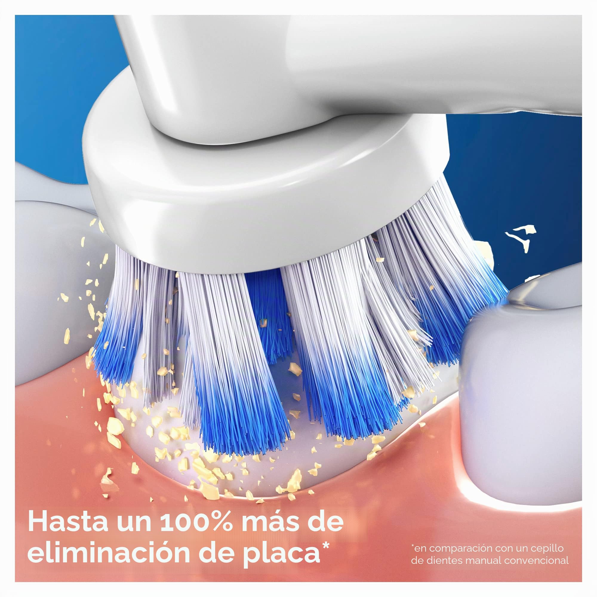 Oral-B PRO 1 Color blanco - Cepillo de dientes eléctrico (Batería, Carga)