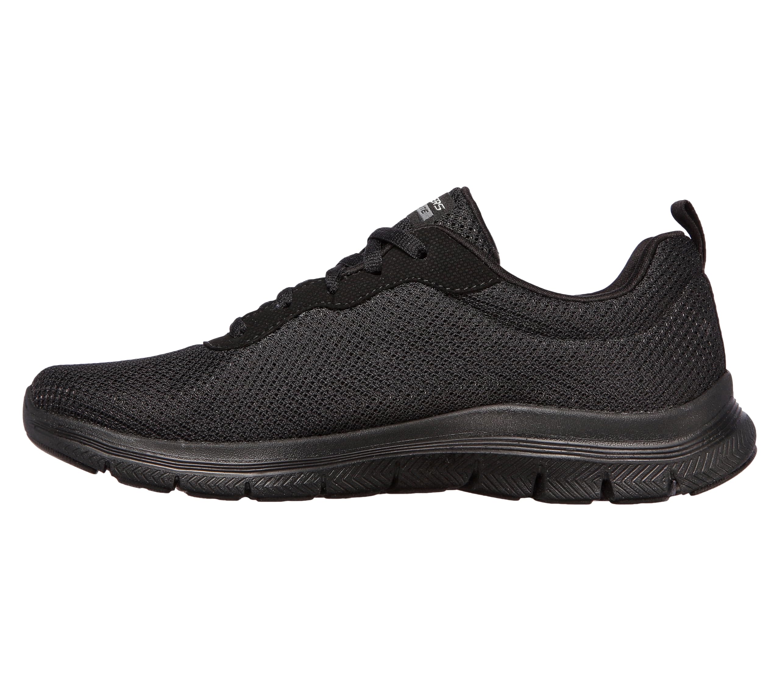 Skechers Women's Flex Appeal 4.0 Brilliant View Sneaker, Black, 5.5 UK