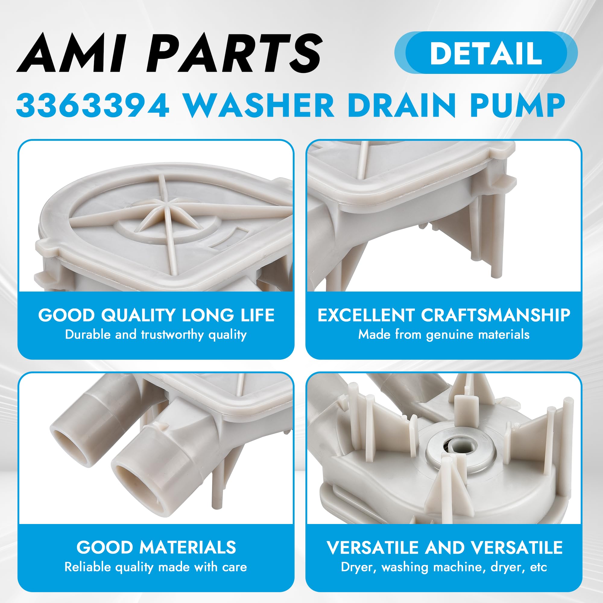 AMI PARTS 3363394 - Piezas de repuesto para lavadora Whirlpool Kenmore