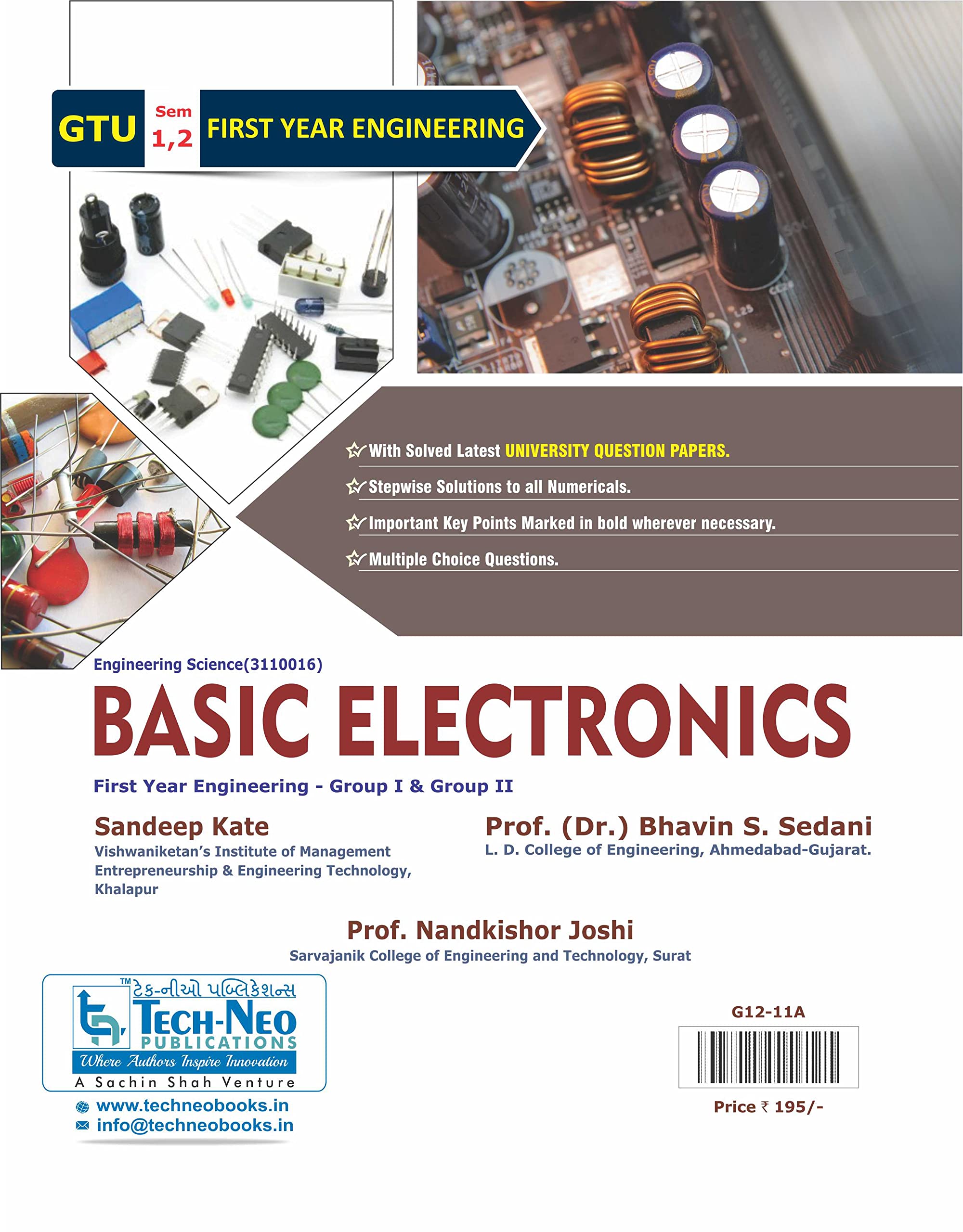 Basic Electronics For GTU First Year Engineering Group I and Group II Course Code : 3110016 Paperback