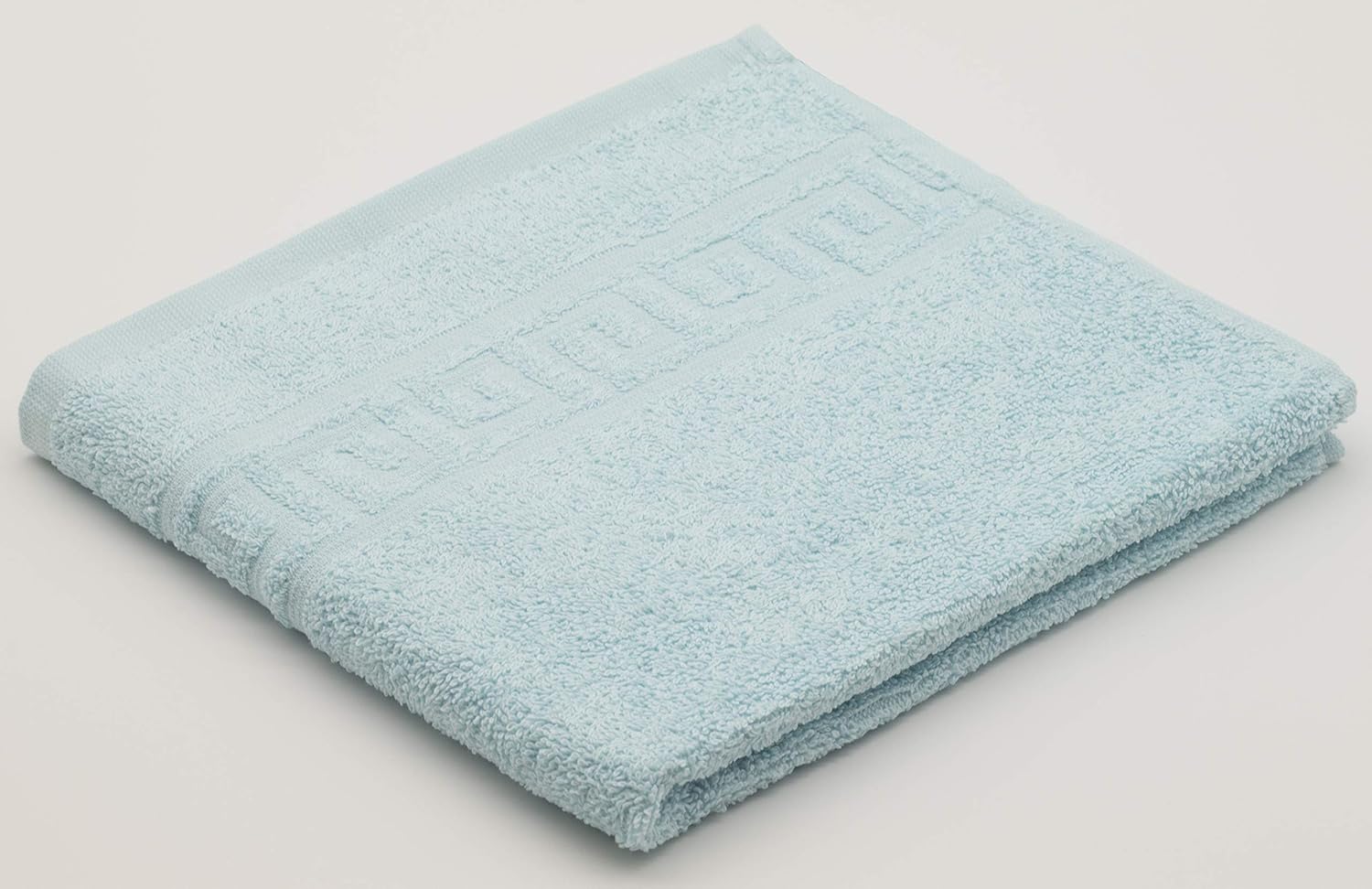 4 LIGHT TURQUOISE HAND TOWELS SET,100 NATURAL COTTON 50X90 CM LARGE