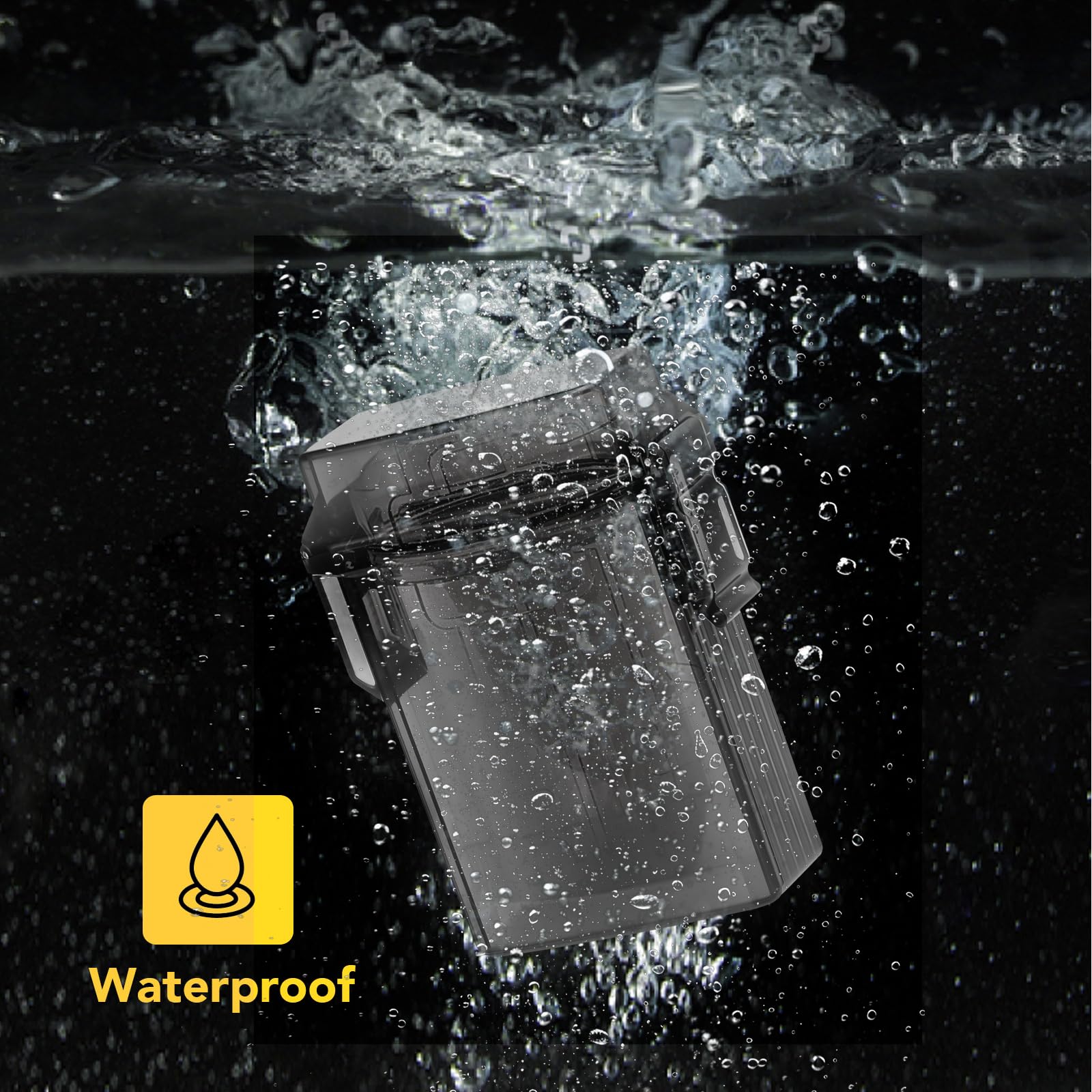 Masseul Waterproof Storage Case, Waterproof Sports Case ID Card Holder with Floating Sports Case Locker, Waterproof Diving Survival Transport Box