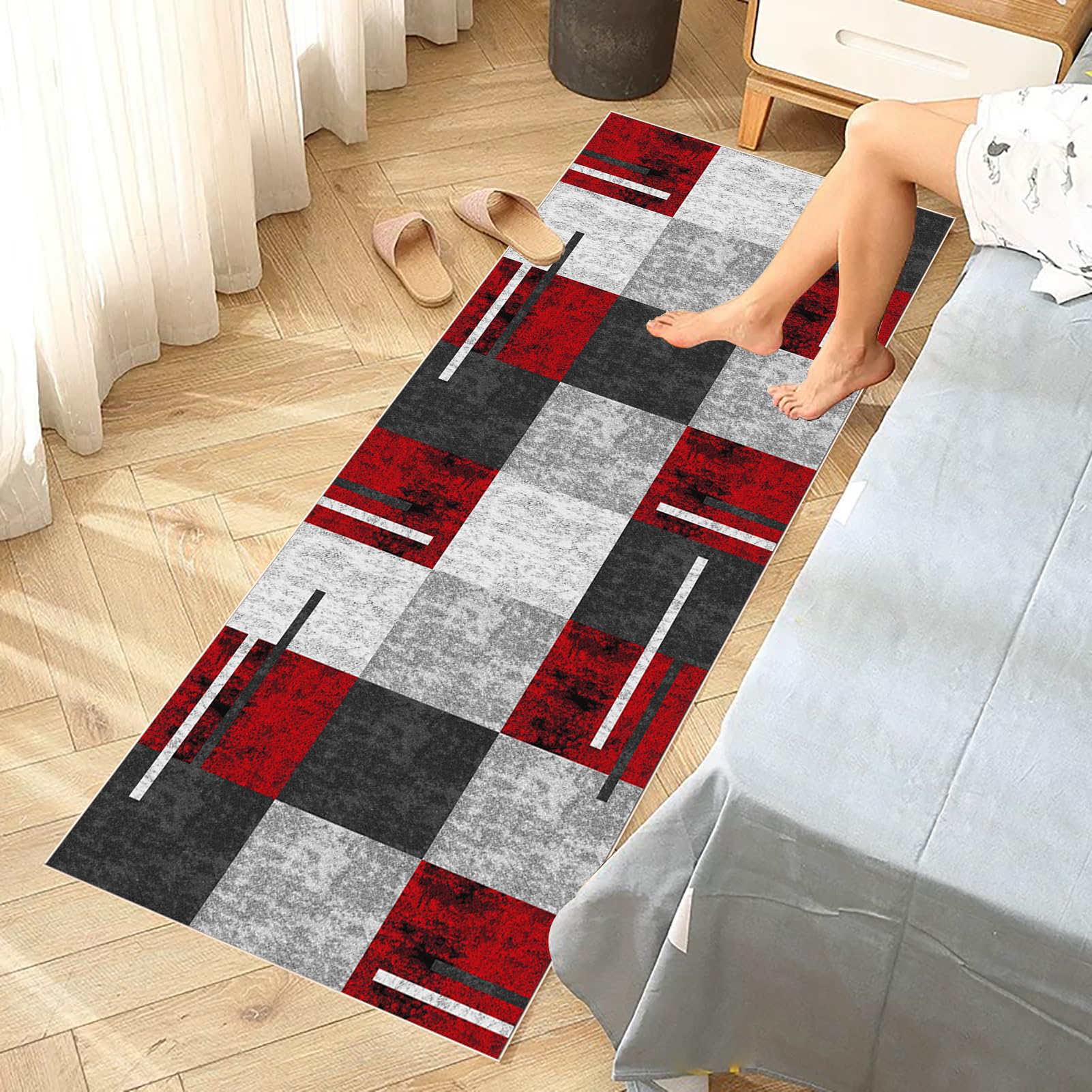 Dywan Chodnik Kuchenny Zmywalny Antypoślizgowy Dywan Biegacz Długi Korytarz Dywany Salon Dywan Sypialnia Nowoczesne Długie Maty Do Wejścia Balkonu Łazienka Pralnia 80 x 140 cm