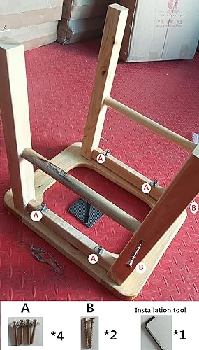 Miniatura 9 de Asiento de vapor Yoni de madera con cuatro patas, silla de vapor V vapor en Hom eattachment H 14.7 pulgadas, asiento yoni para mujer v vapor (sin