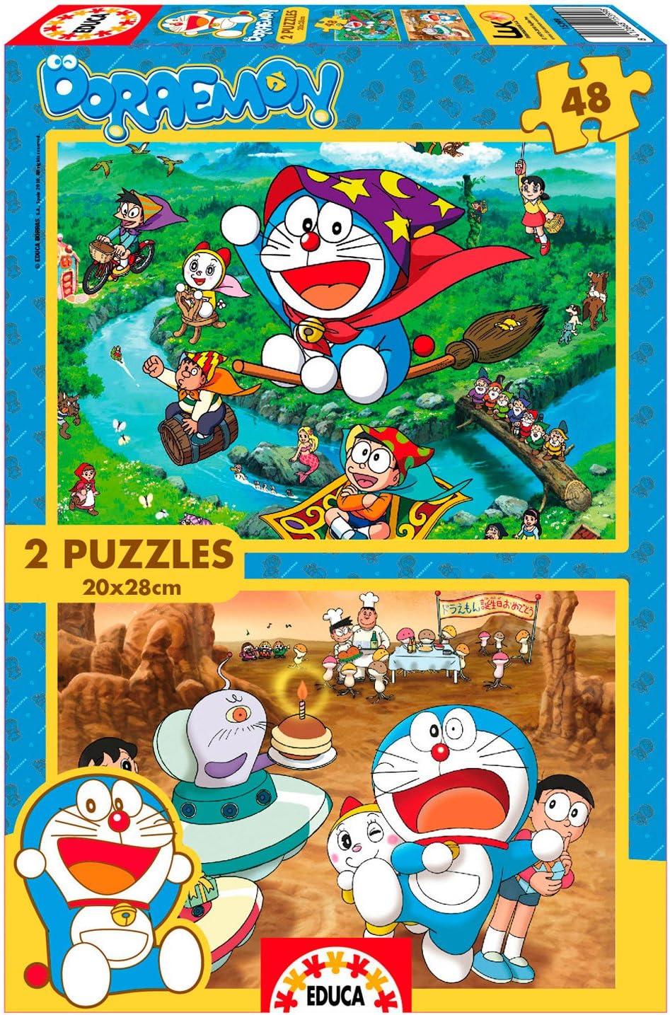 Educa Borrás – Puzzle Doraemon 2 x 48 piezas