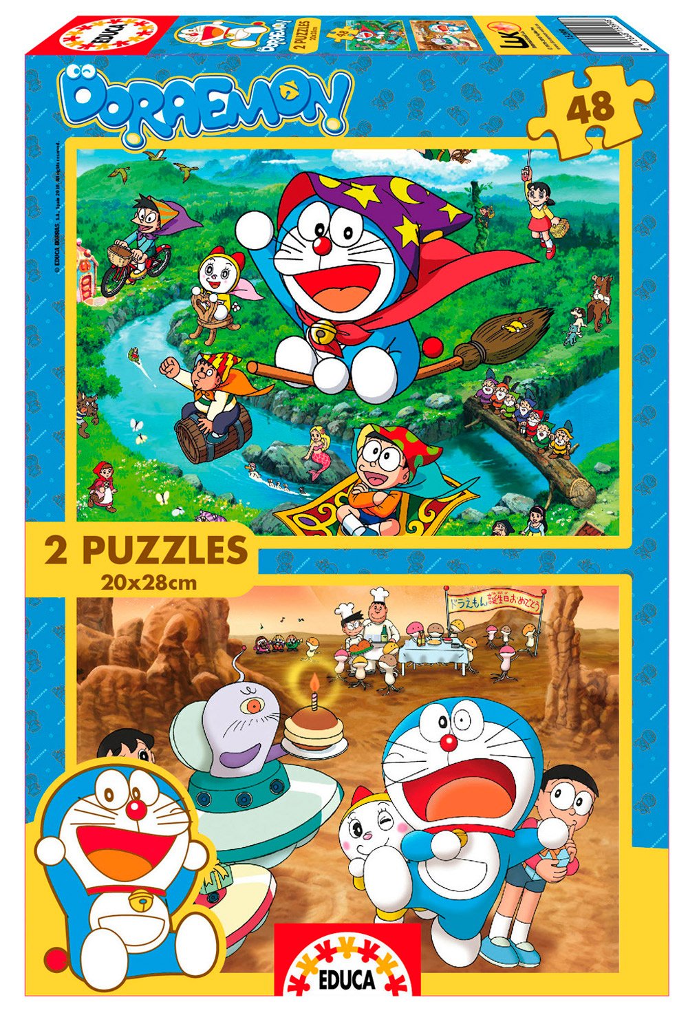 Educa Borrás – Puzzle Doraemon 2 x 48 piezas