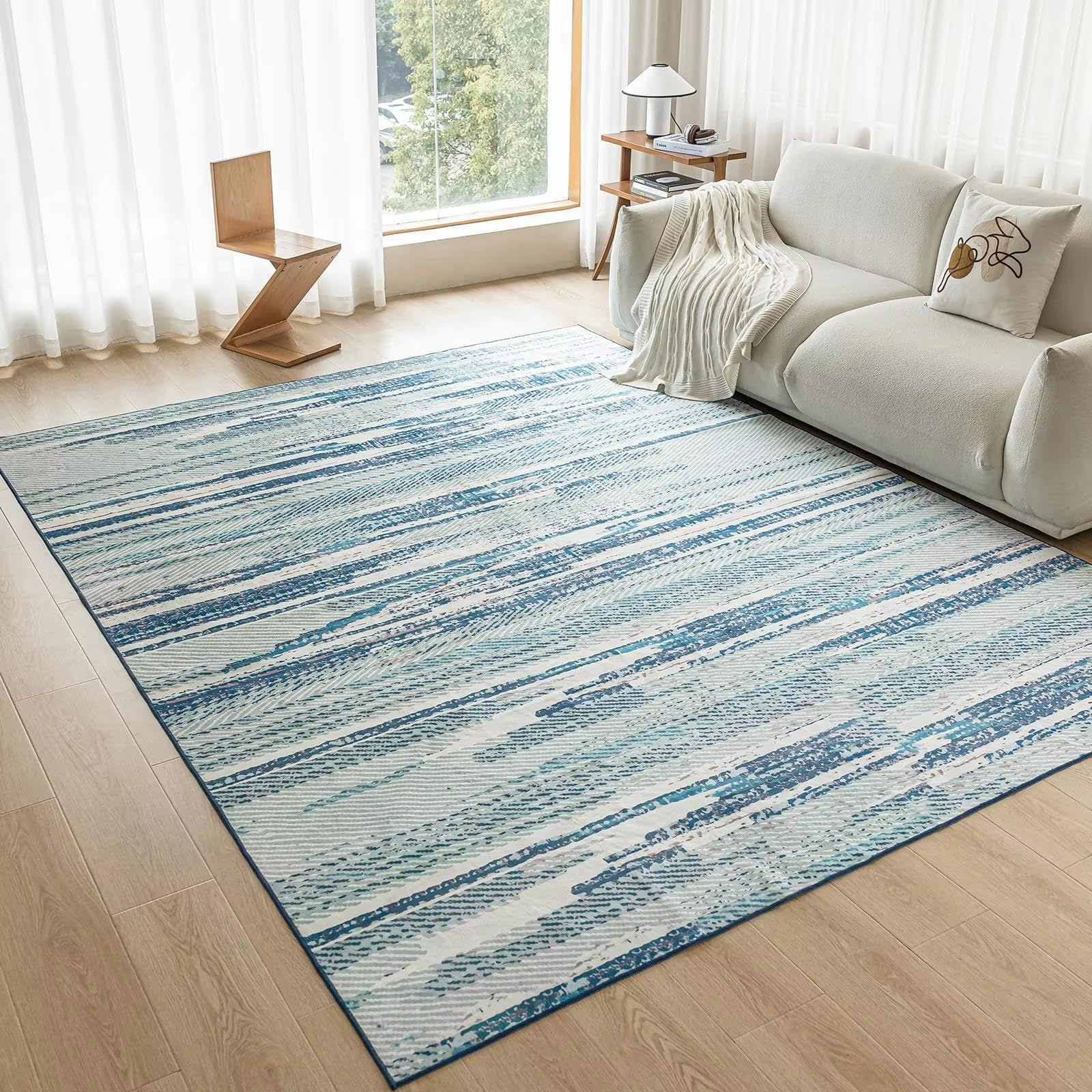 Tapis bleu marine style sérénité pour sublimer votre salle à manger