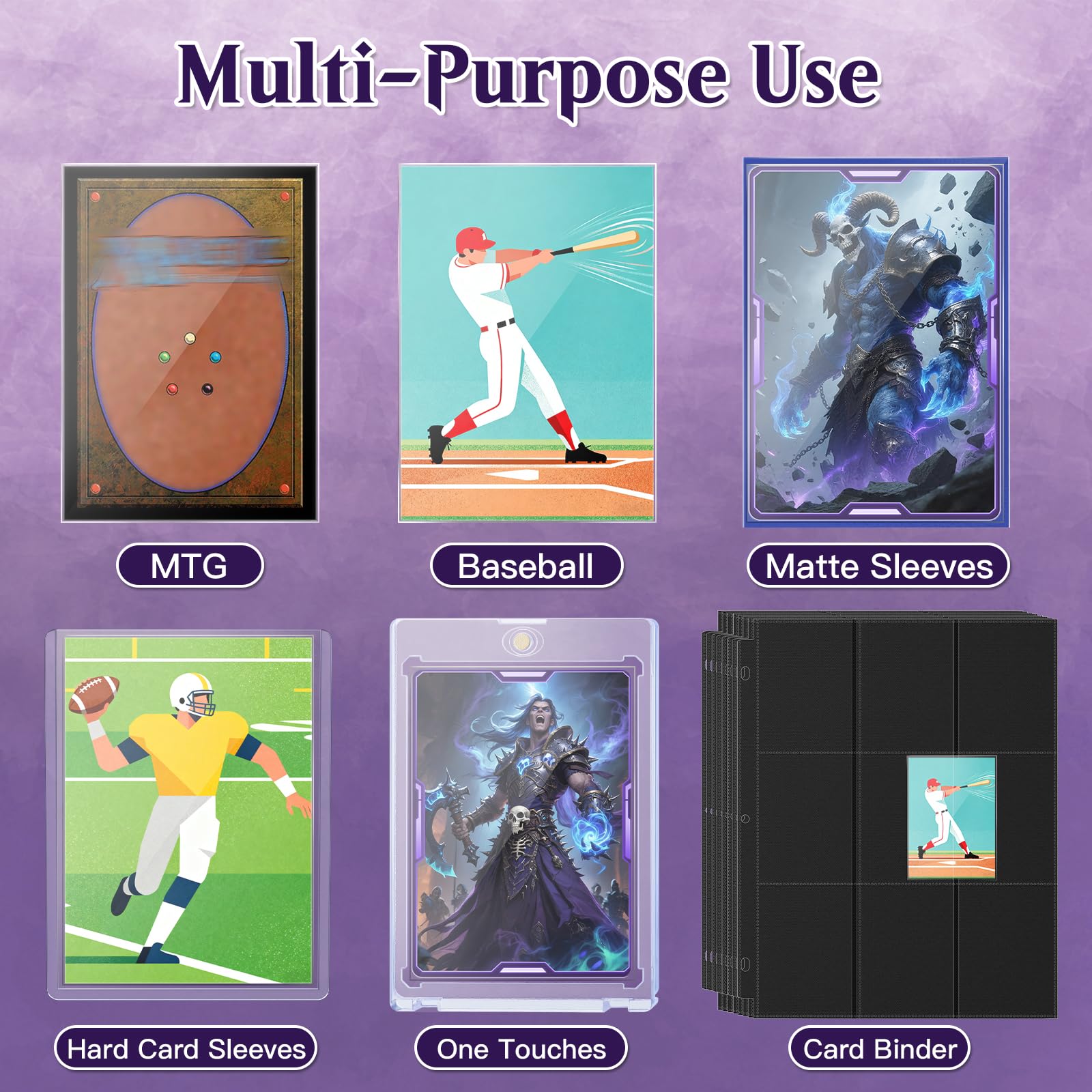 Tioplior Paquete de 6000 fundas interiores transparentes para tarjetas, ajuste perfecto para doble manga, sin ácidos y resistente a los arañazos, funda para tarjetas coleccionables compatible con MTG