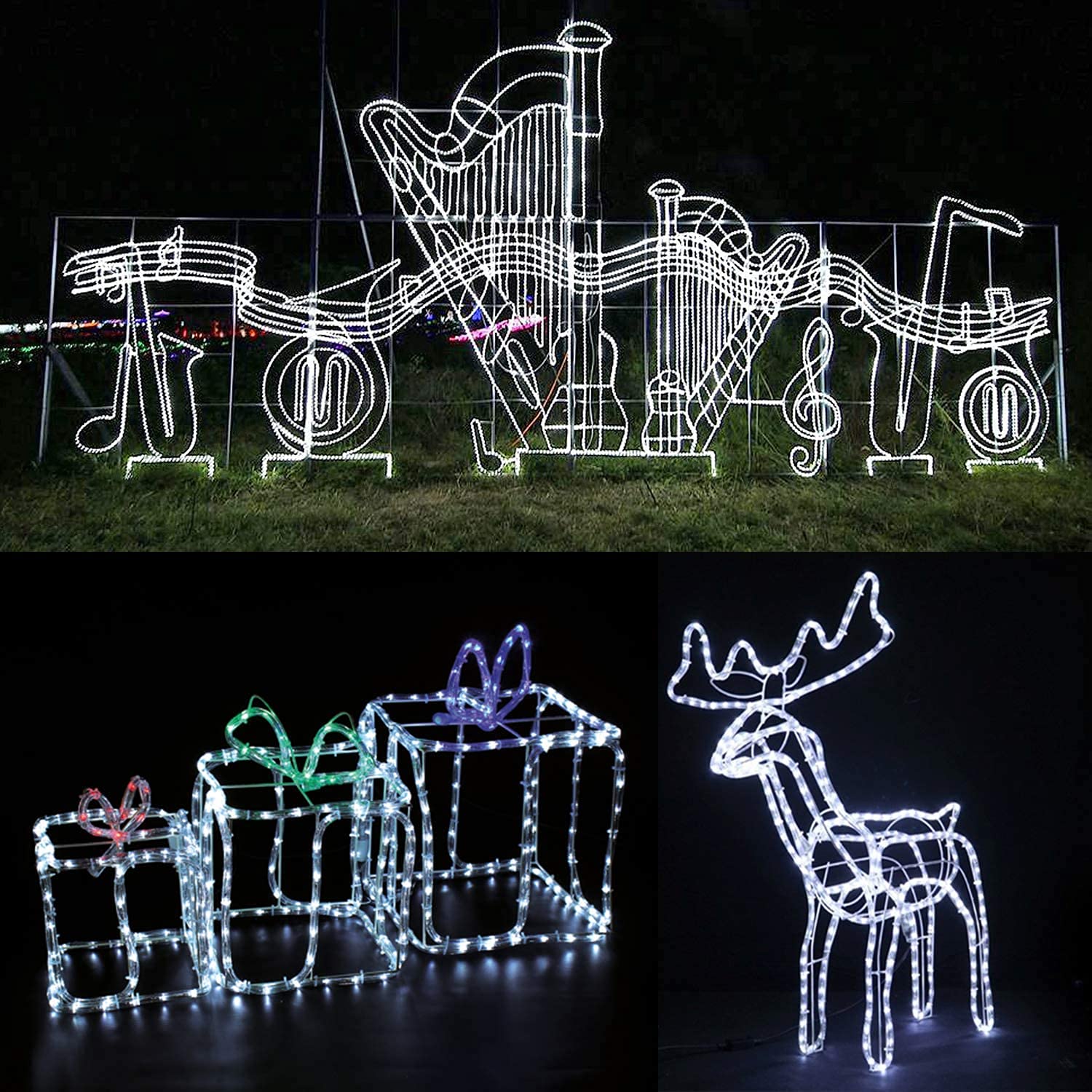 Daromigo Tubo LED per esterni, 20 m, 480 LED, impermeabile, colore bianco caldo, con timer e 8 modalità, per esterni, feste, matrimoni, Natale