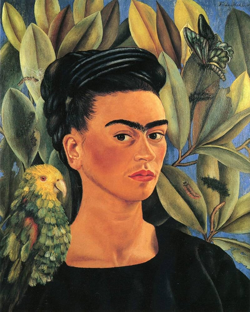 Amazon.com: Frida Kahlo - Self Portrait With Bonito - CANVAS