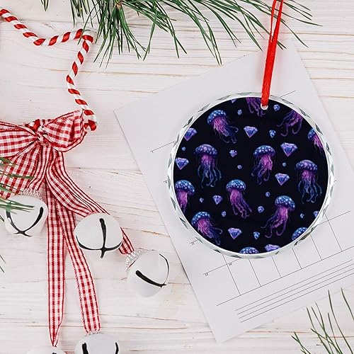 Miniatura 8 de Deep Sea Crystals Jellyfish Christmas Decorations Xmas Tree Ornaments Round Glass Indoor Winter Decor