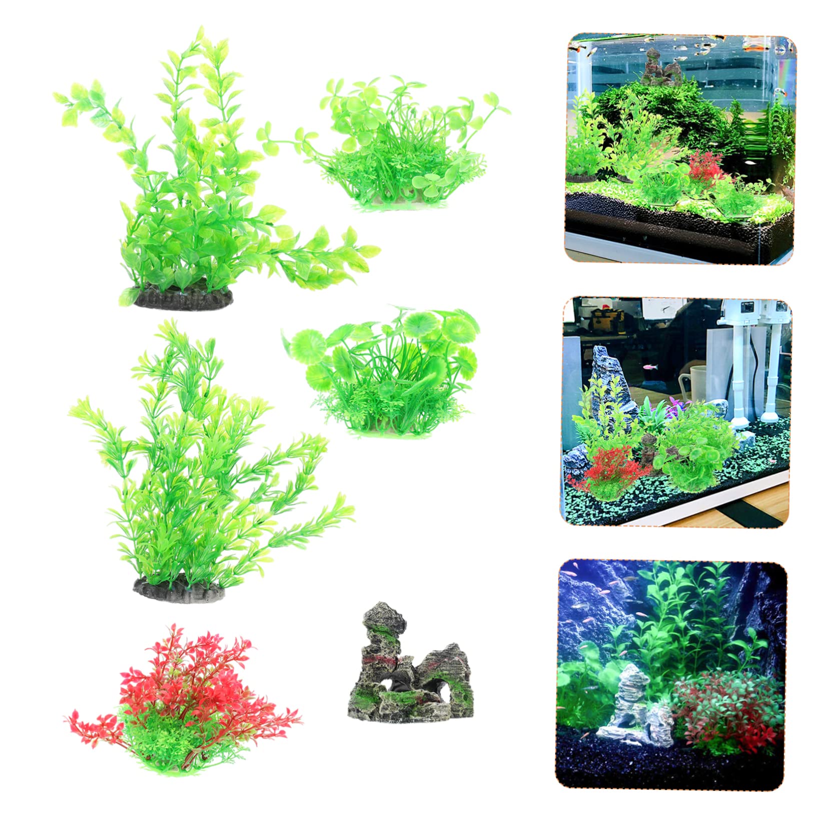 BESPORTBLE 2sätze Aquarium Pflanzen Set Teiliges Künstliches Wasserpflanzen Und - Für Aquarien Design Für Süßwasser Und Meerwasseraquarien