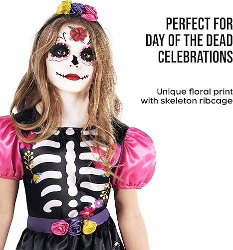 Miniatura 3 de Morph Day Of The Dead Costume Kids Girls Day Of Dead Costume Girls Day Of The Dead Costume For Girls